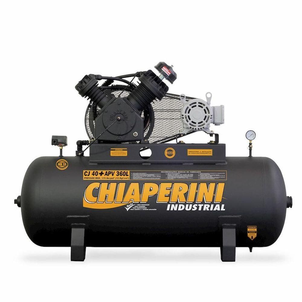 Compressor De Ar A.pressão Tri Aberto 10hp 360l Chiaperini