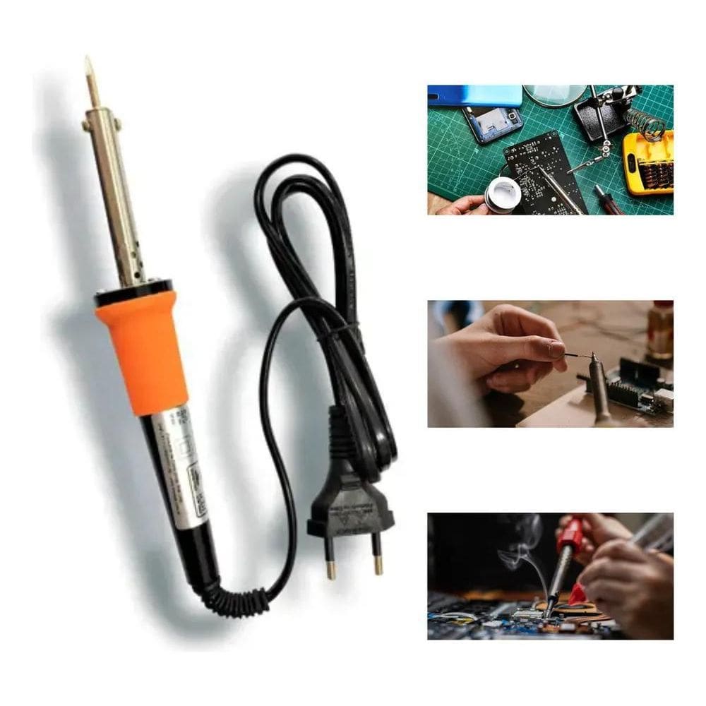 2X Ferro De Solda 60W Soldador Eletrônica Com Suporte