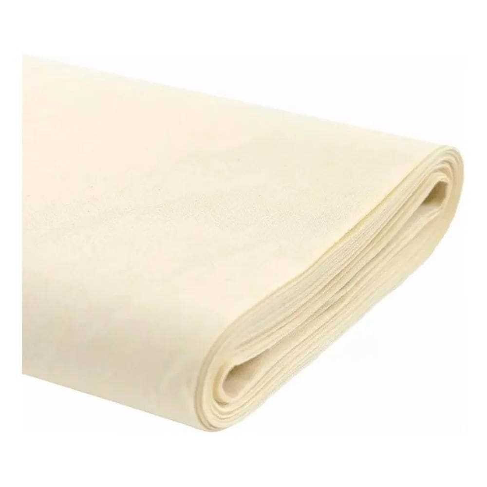 2X Tecido Algodão Cru 160Gr M2 Larg 1,60  1 Metro  Cor Bege