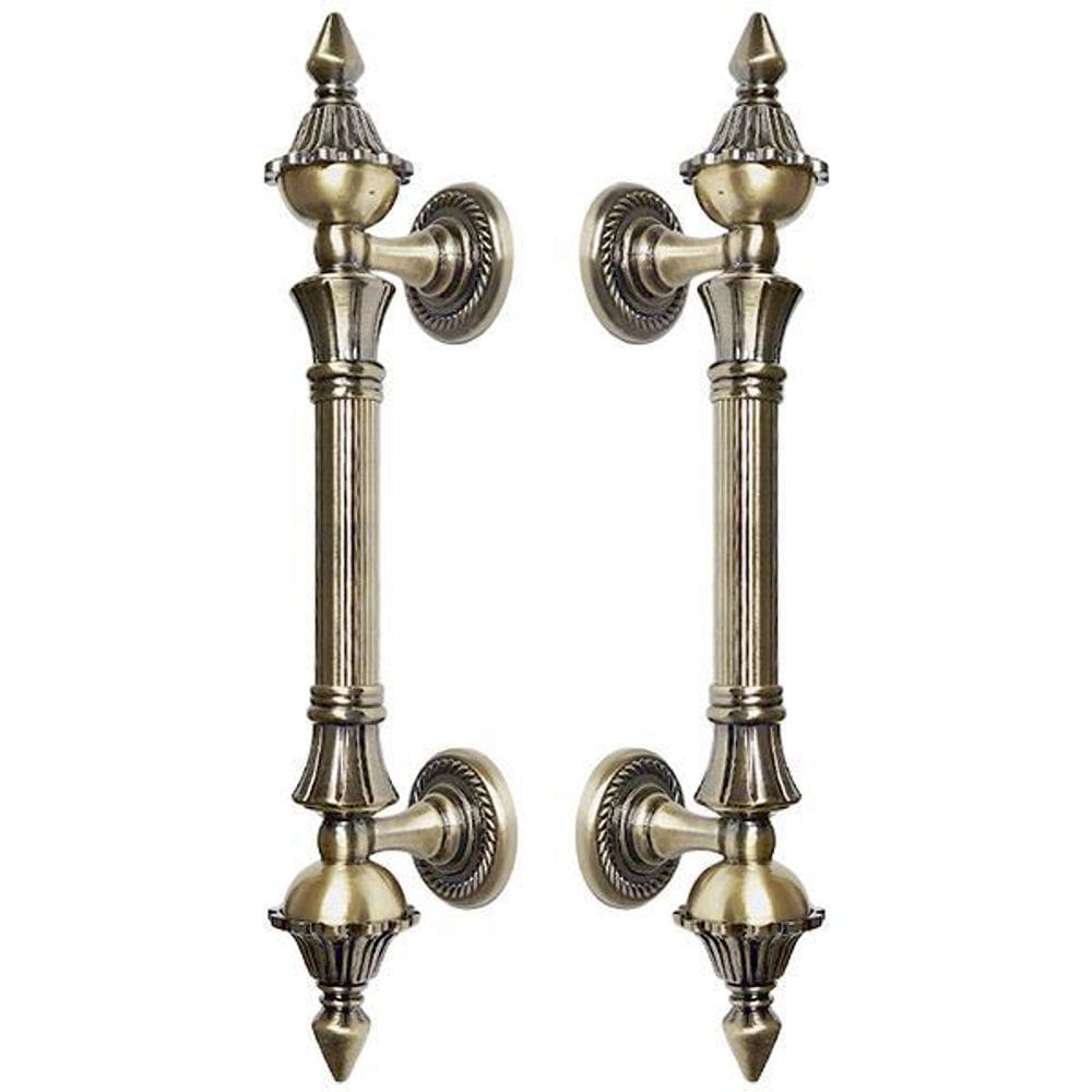 Puxador Duplo Rústico 260mm Bronze Antigo Máxima Metais