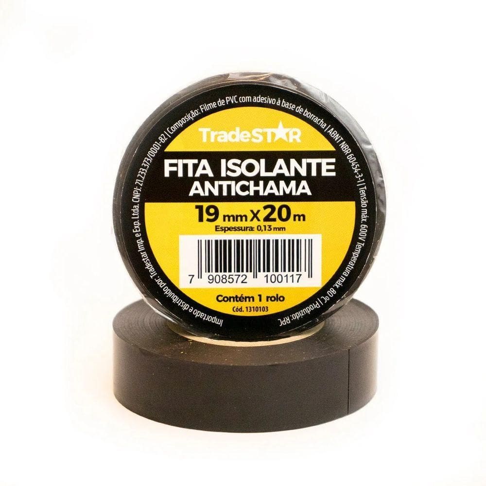 Fita Isolante 19 Mm X 20 Metros Tradestar
