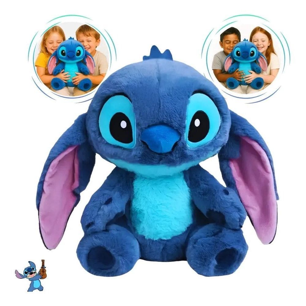 Ursinho De Pelúcia Stitch 25Cm Peludo Antialérgico Premium