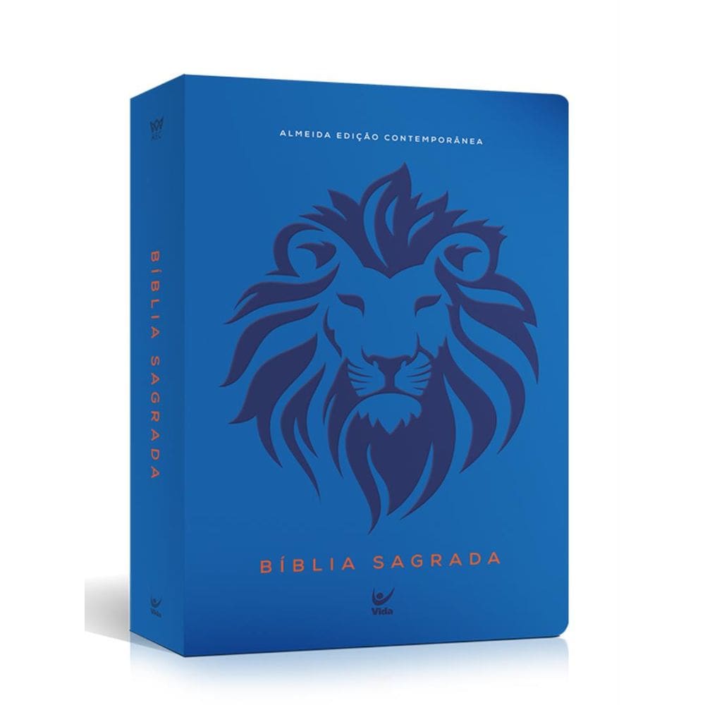 Biblia Aec - Letra Grande - Capa Pu Impresso - Azul