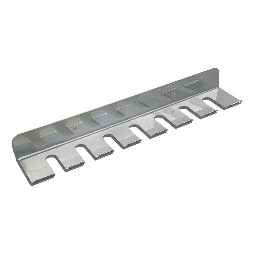 2X Suporte Porta Espeto De Parede Em Inox Para 7 Espetos