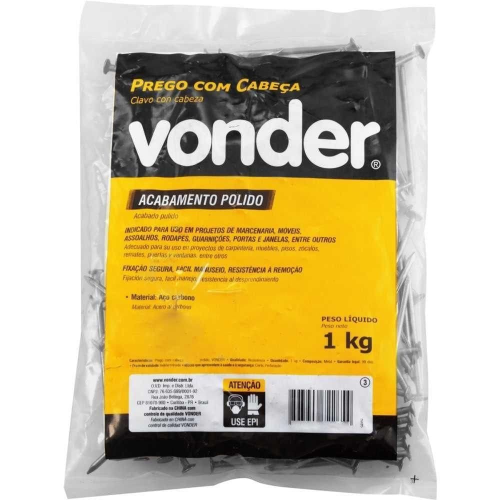 Prego Com Cabeça 24 X 66 (6 X 3) Polido 1 Kg Vonder