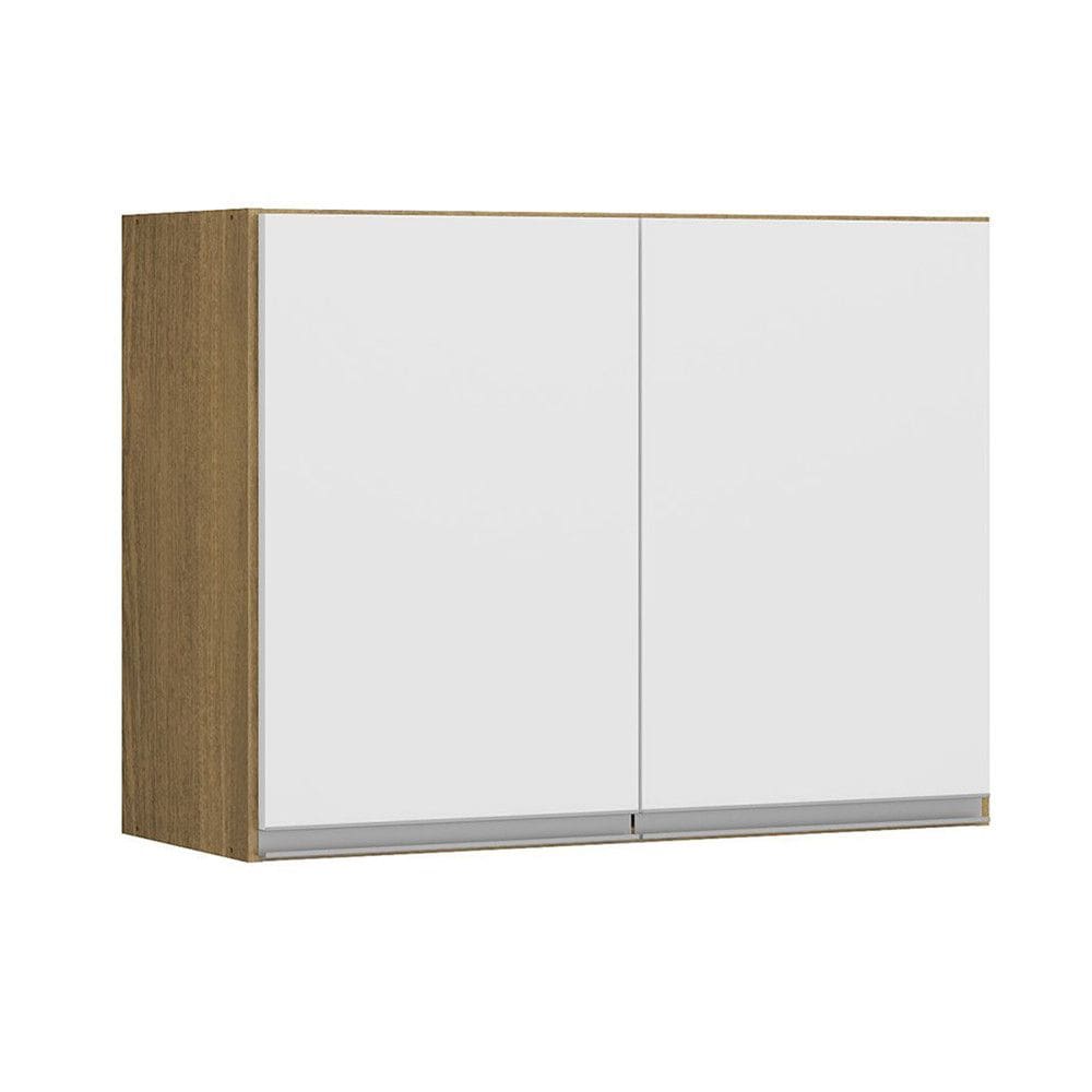 Armário Aéreo para Cozinha com 2 Portas 80x60x31 Cm MDP Branco Avelã 0462