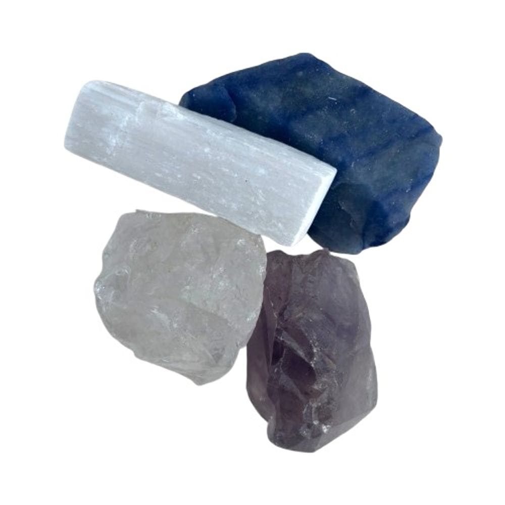 Kit de Meditação e Conexão Espiritual Pedras Naturais