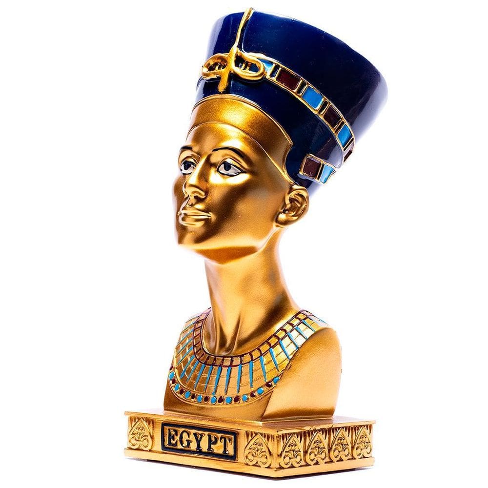 Busto Nefertiti G 27 Cm Rainha Egípcia Decoração Resina