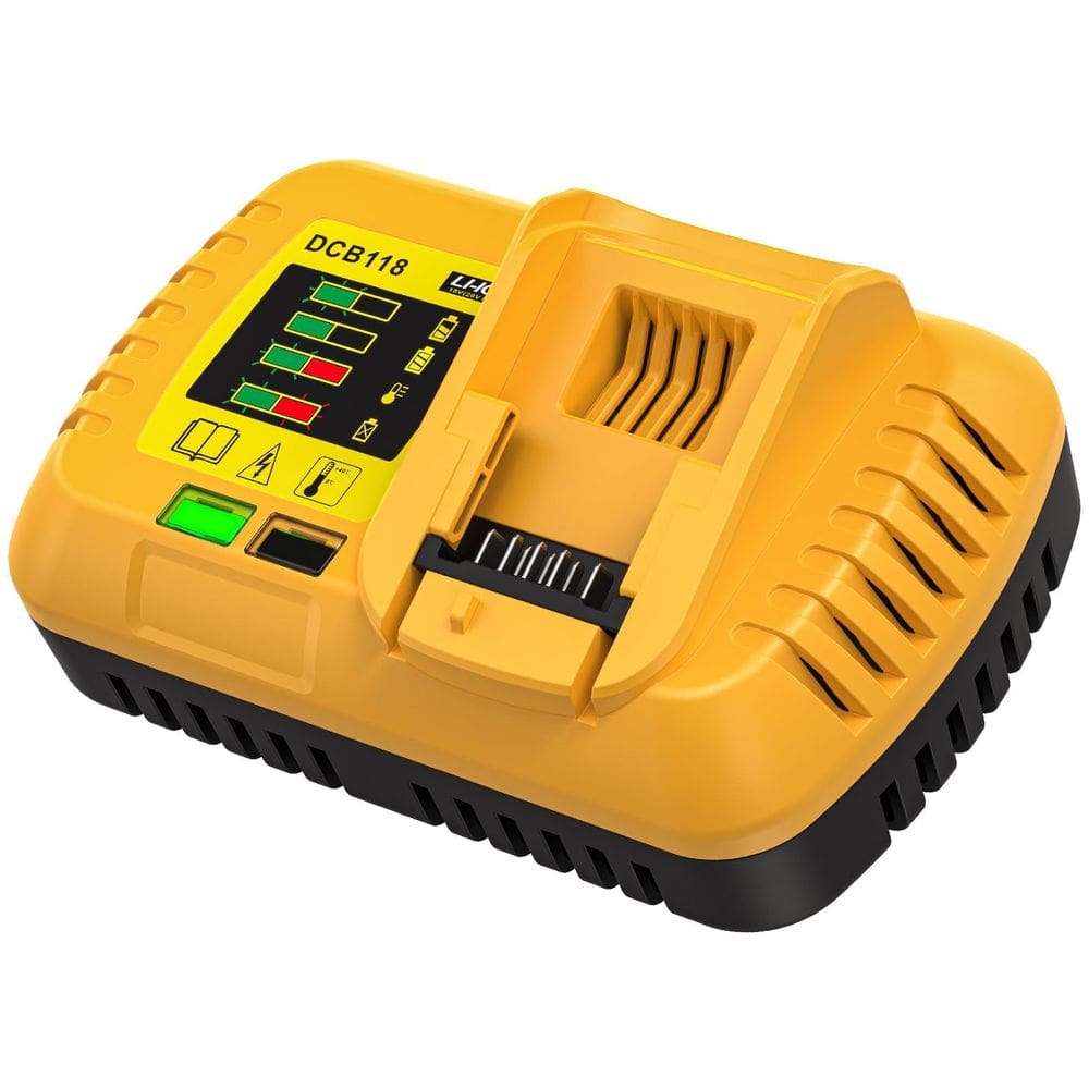 Carregador de bateria LONG FIT DCB118 Rapid Charge para Dewalt 20V e 60V MAX