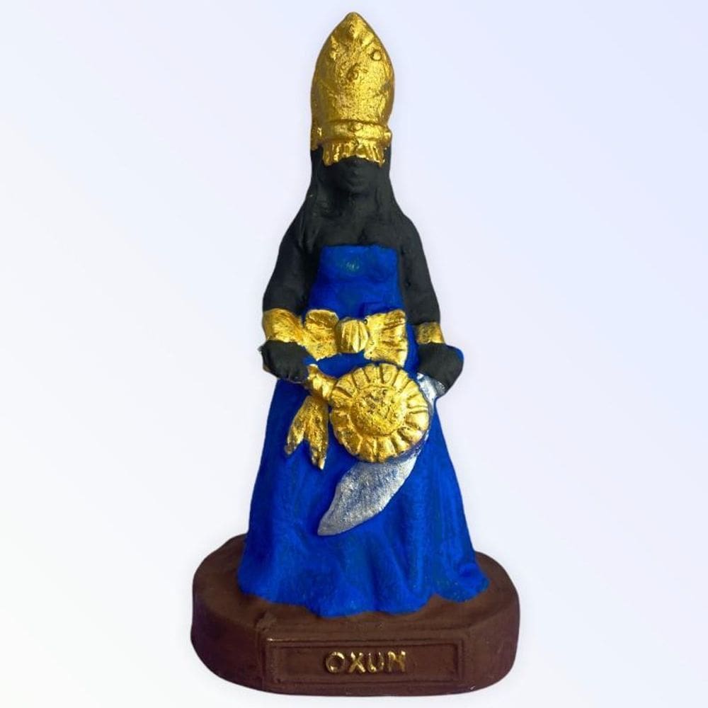 Escultura Orixá Oxum Em Resina 10 Cm Umbanda Candomblé