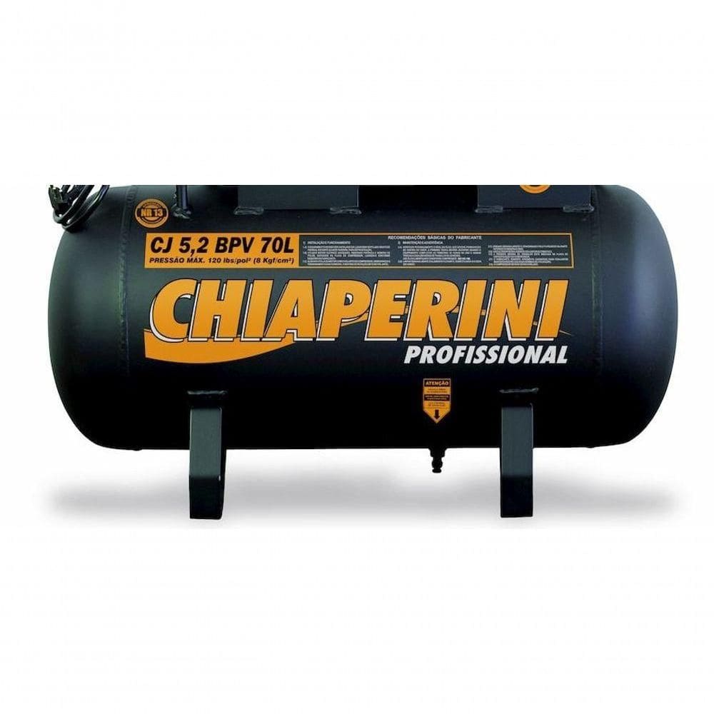Compressor Ar 5,2 Bpv S-rodas Mono 1hp 70l Chiaperini