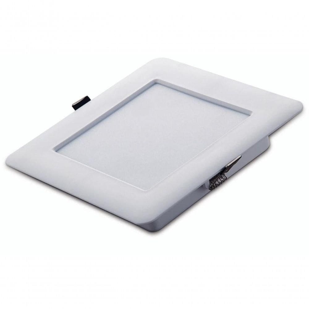 Plafon Led Tramontina Quadrado De Embutir Slim 1000 Lm 12 W Bivolt 6500 K Luz Branca