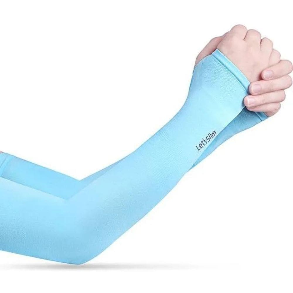 2X Proteção Solar Slim Manguito Motoqueiro Ciclista Luva Mtb