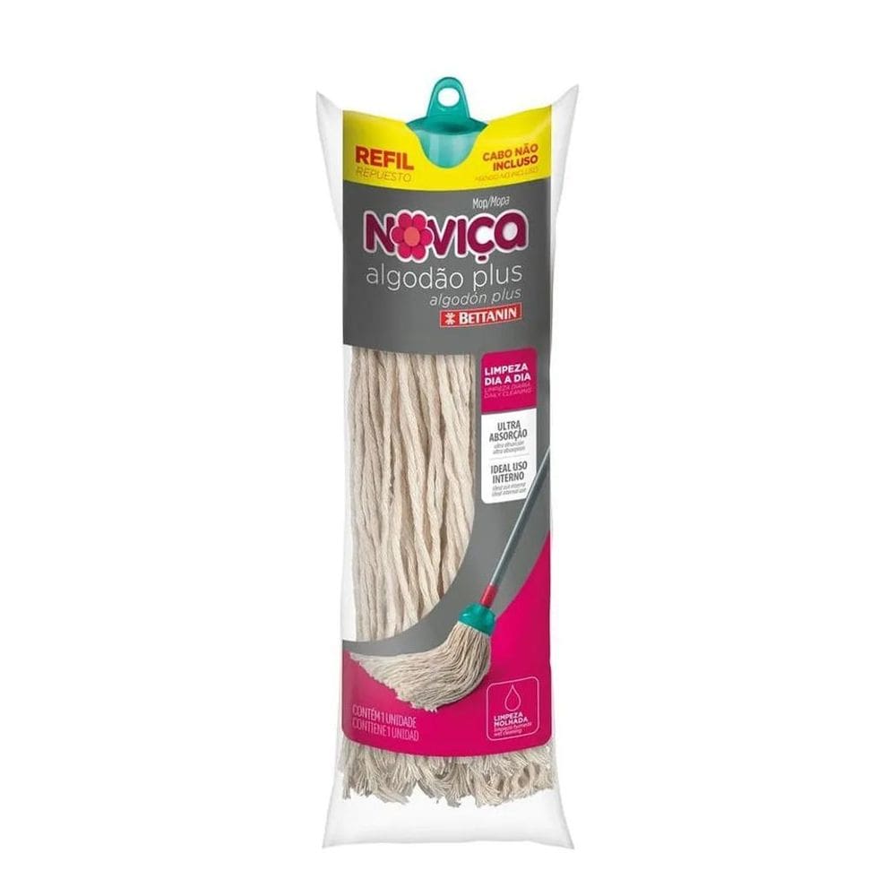 Refil Mop Esfregão Algodão Noviça Bettanin Cor Branco