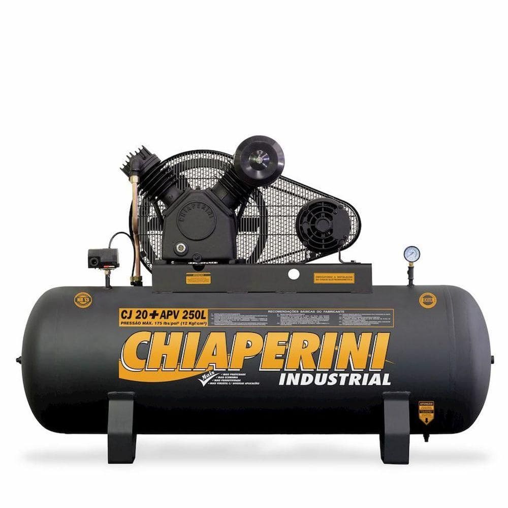 Compressor De Ar A.pressão Tri Aberto 5hp 250l Chiaperini