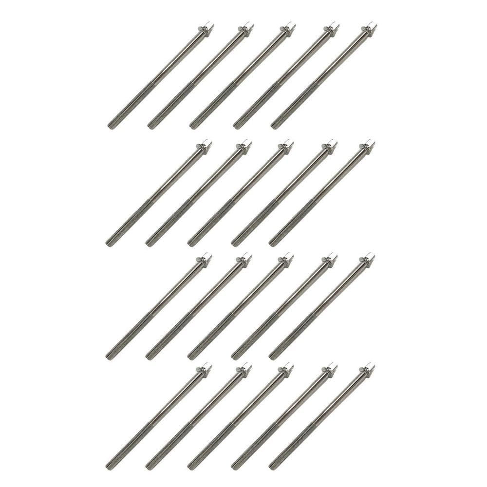 Kit 20 Parafuso Afinação De Bateria 80Mm X 5Mm 7/32 Spanking