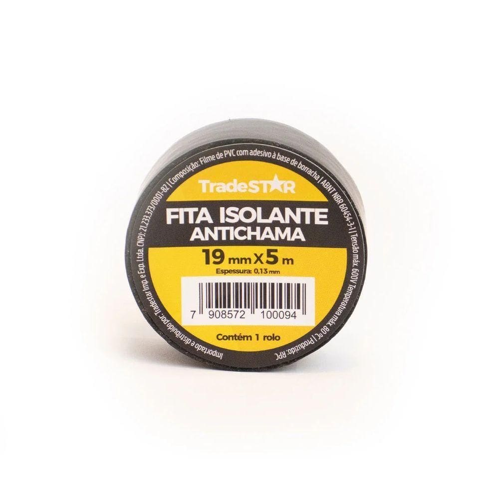Fita Isolante 19 Mm X 5 Metros Tradestar