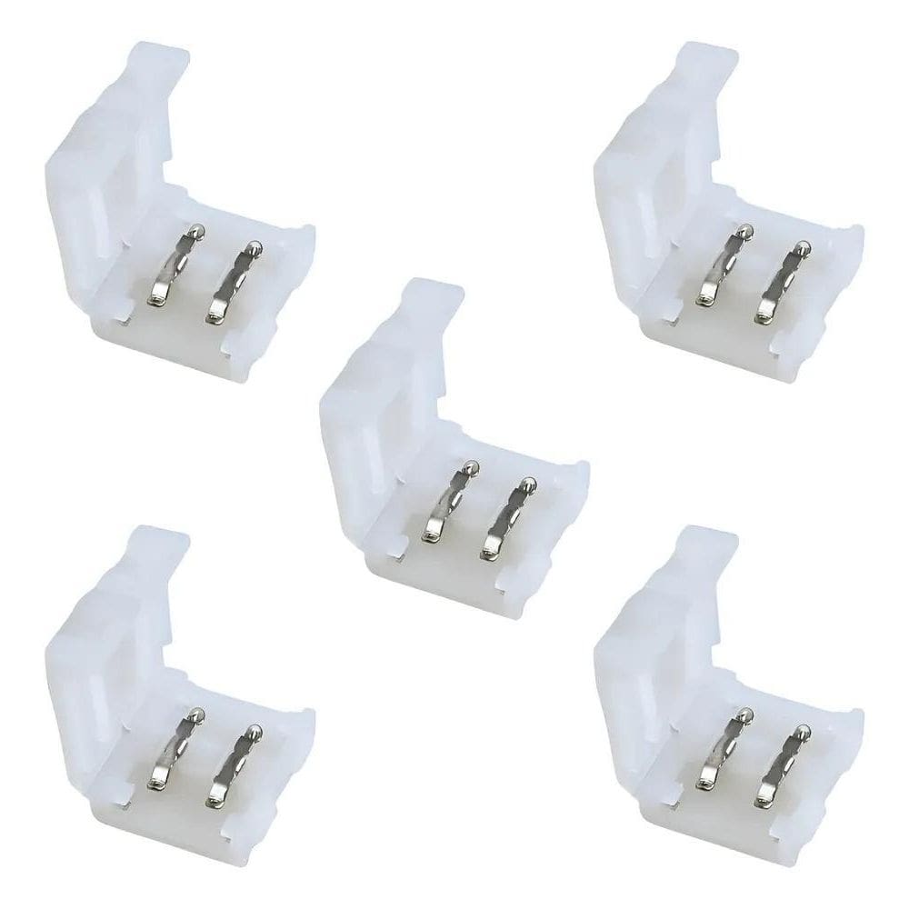 2X Kit 5 Conector Emenda Rápida 10Mm 2 Vias Fita Led Ip20 50