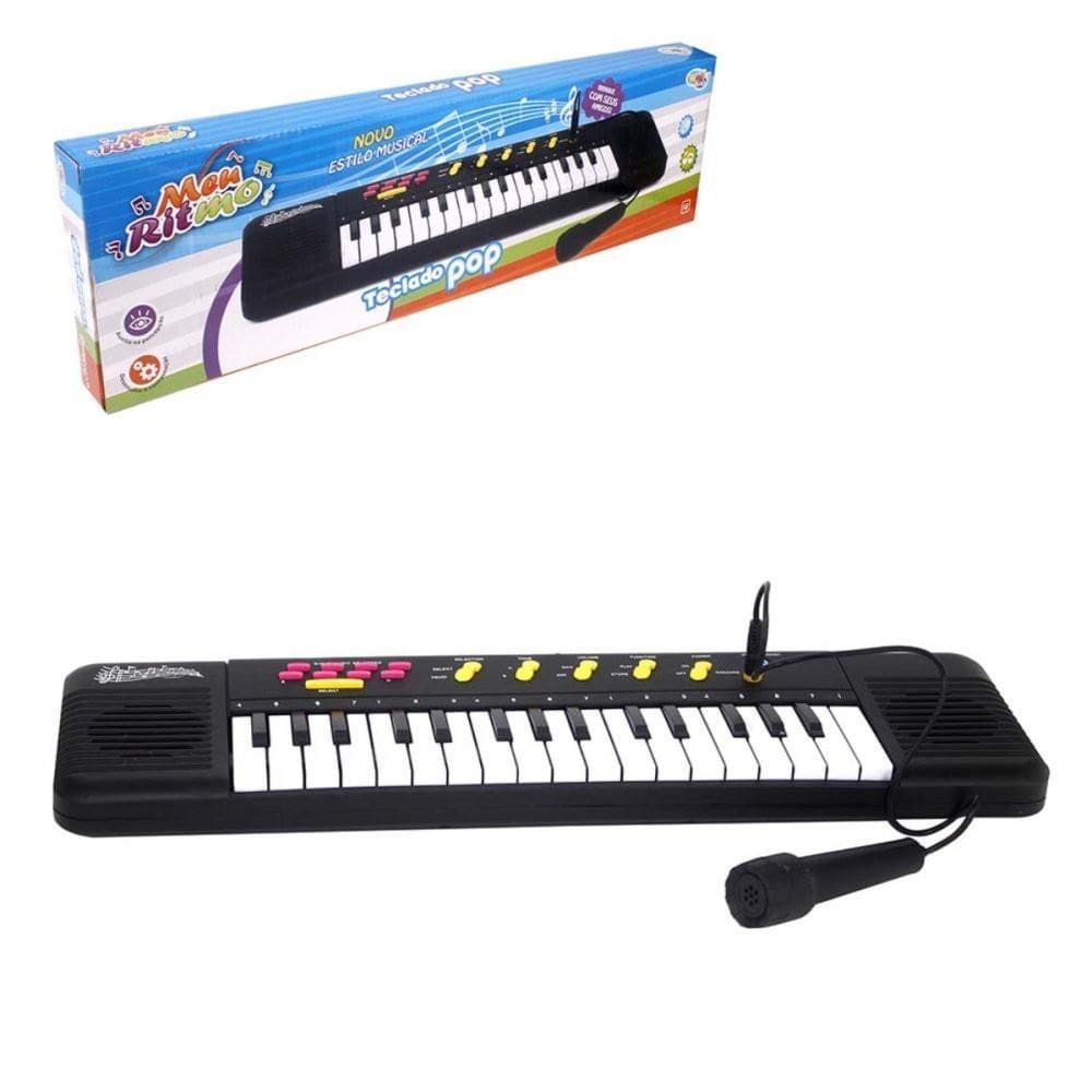 Teclado Infantil Musical Com Microfone
