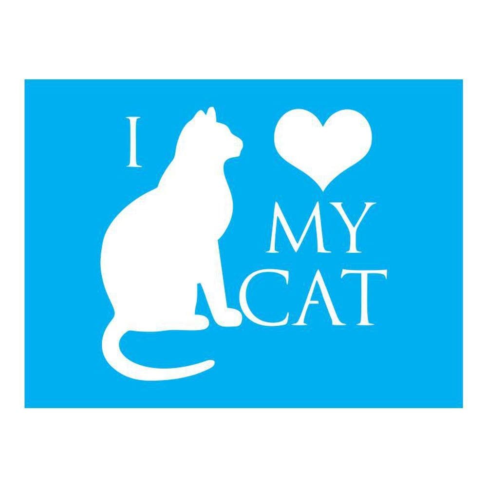 Stencil Tamako I Love My Cat - 15X20Cm - Ref A2742