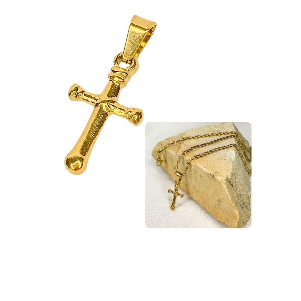 Pingente Masculino Feminino Crucifixo Cruz Pequena Delicada