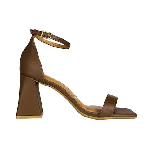 Sandália Vizzano Salto Bloco Médio Geométrico Casas Bahia