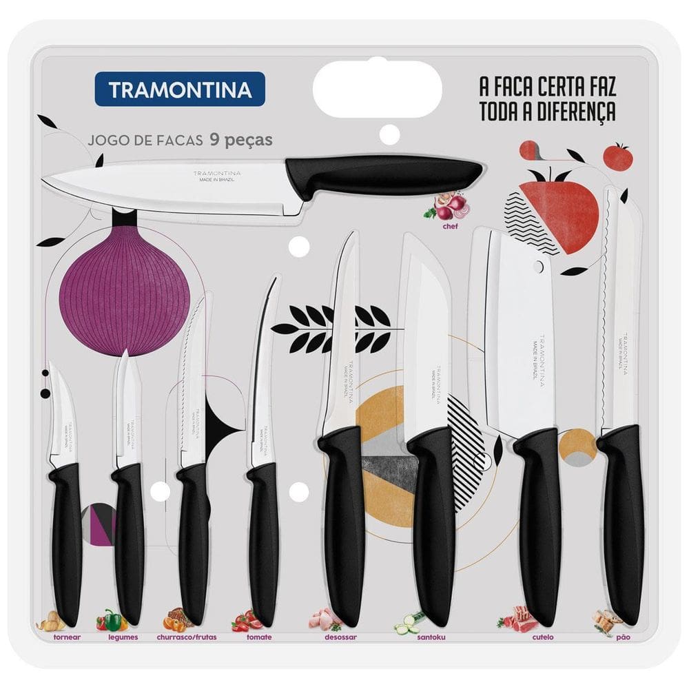 Faqueiro Inox 30 Pç + 1 Cj. Faca 9Pç + 1 Faqueiro Inox 24Pç