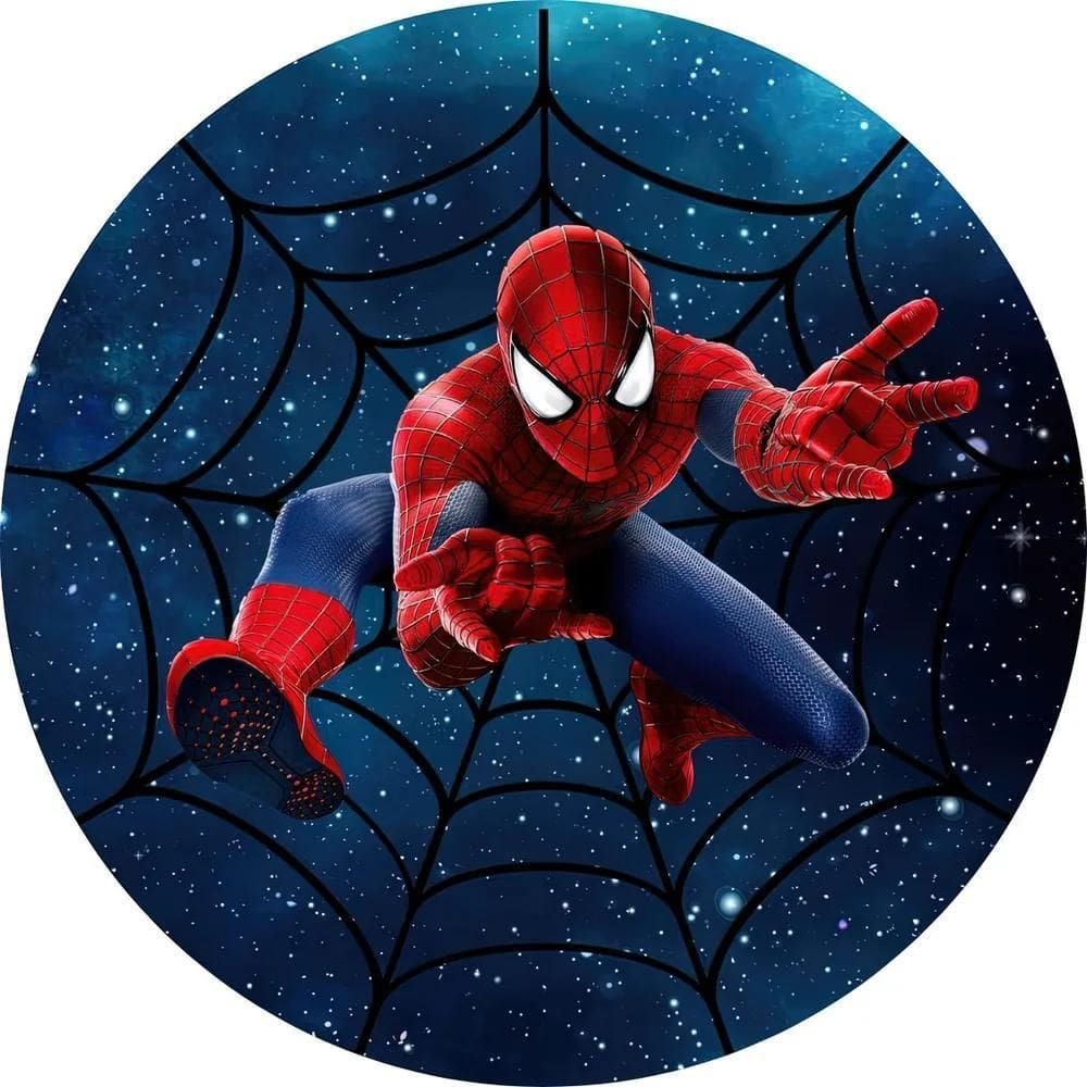 Painel Redondo Homem Aranha Sublimado Festa 150X150 1 Full