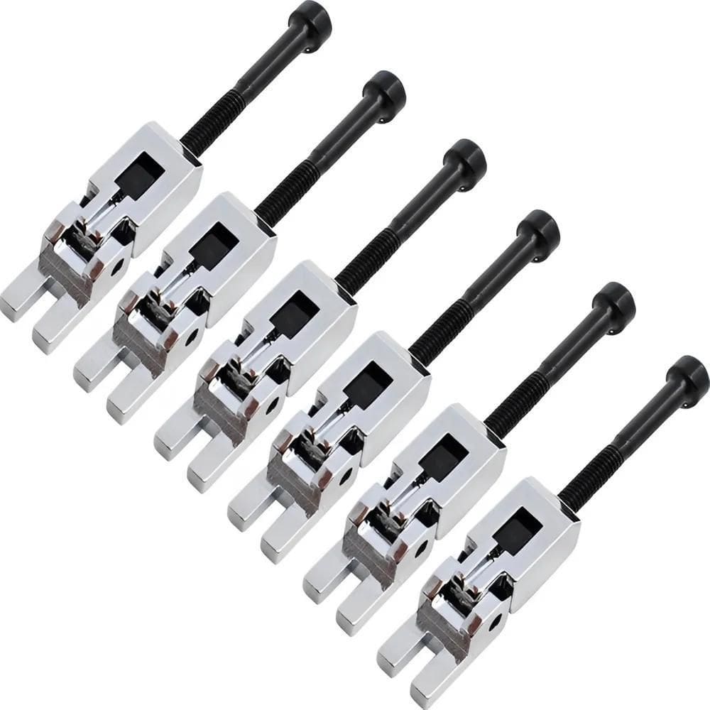 2X Kit 6 Carrinhos Saddles Para Ponte Floyd Rose Prata Croma