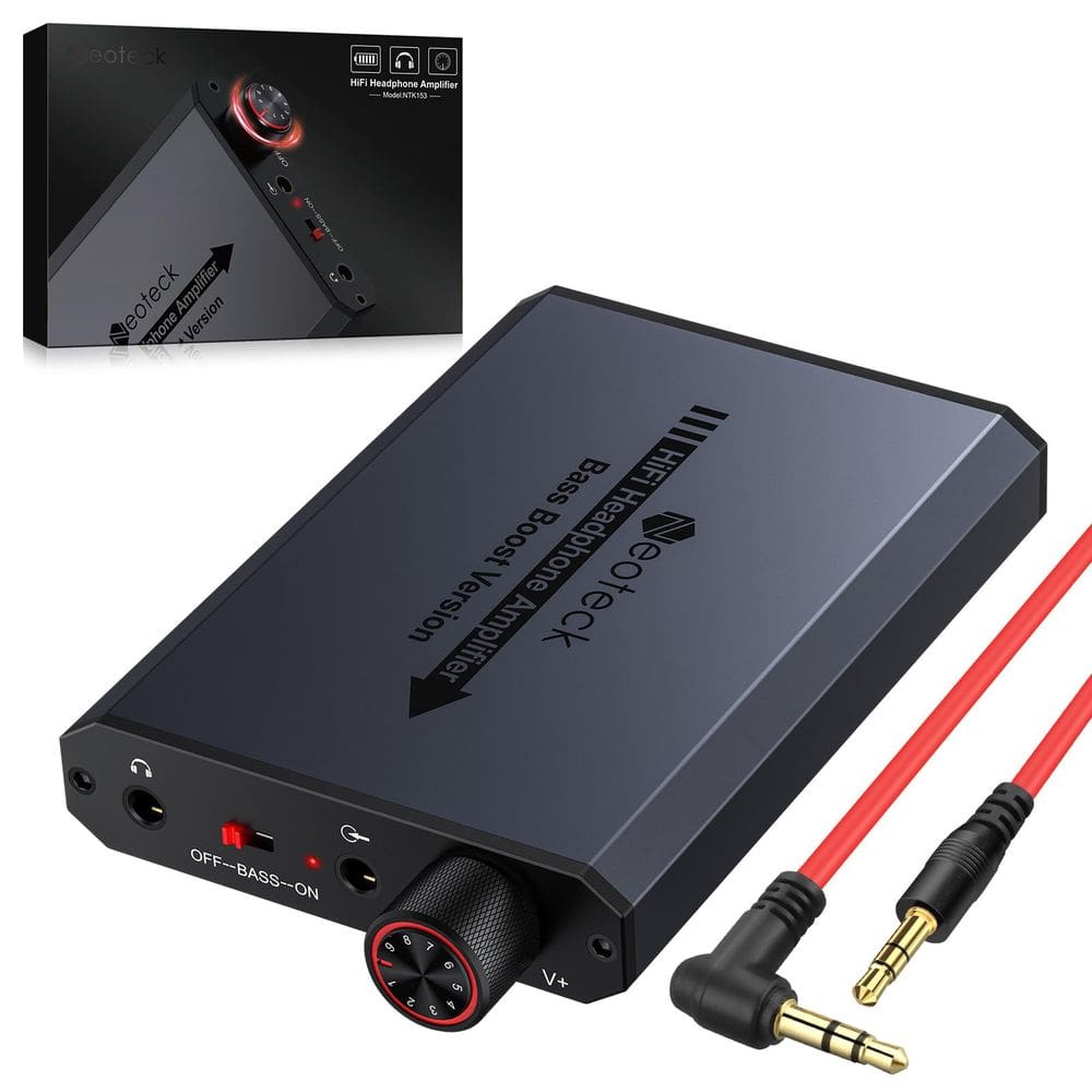 Amplificador de fone de ouvido Neoteck Portable HiFi com Bass Boost 16-150O