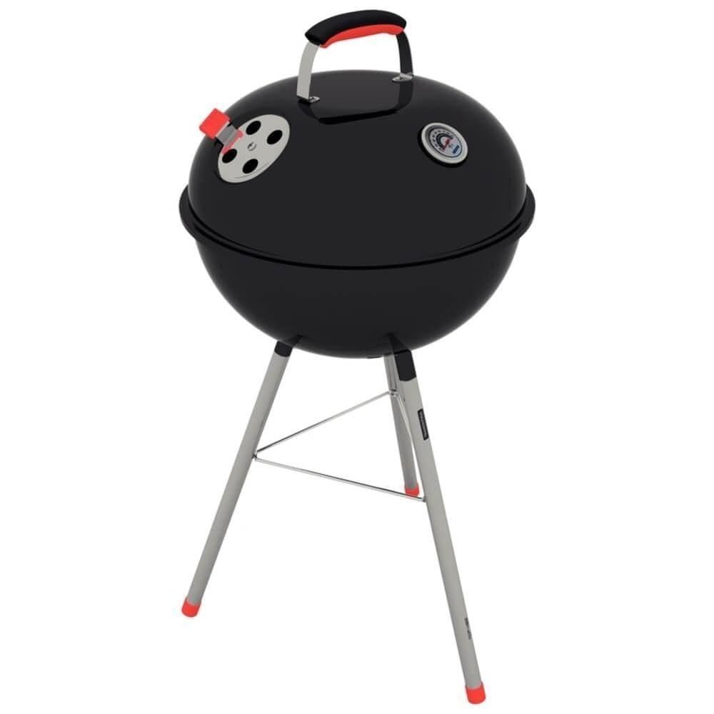 Churrasqueira A Carvão Tramontina Tcp-450l Com Tampa E Utensílios Em Inox