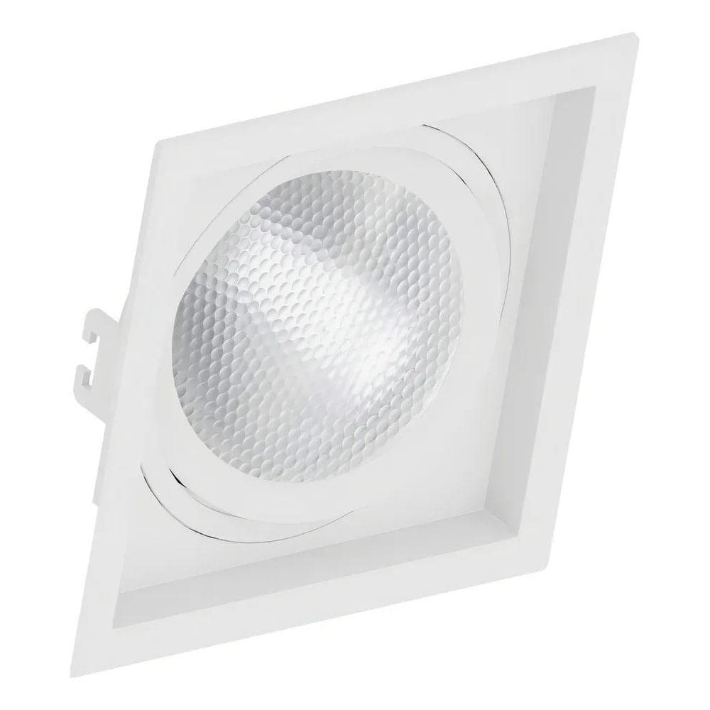 2X Embutido Par30 Quadrado Recuado Branco Ou Preto Save Ener