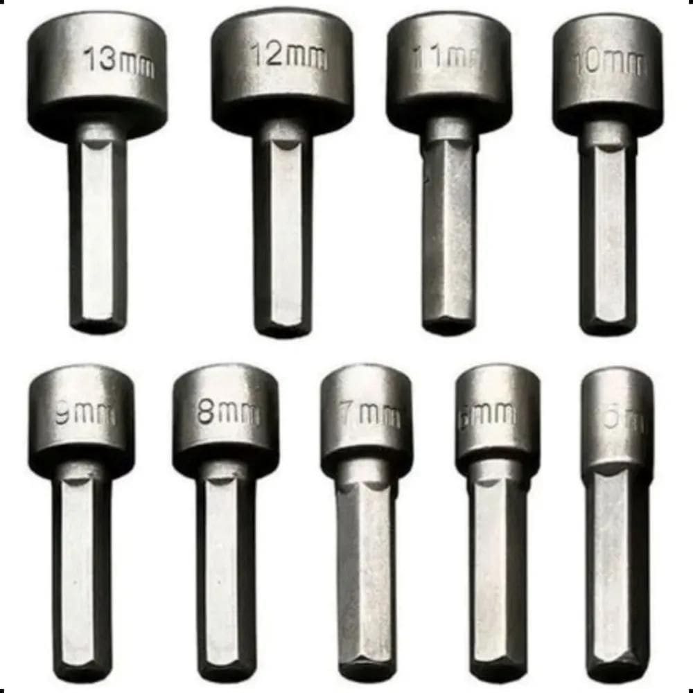 2X Soquetes Bits Canhao 1/4 Para Furadeira Parafusadeira 9 P
