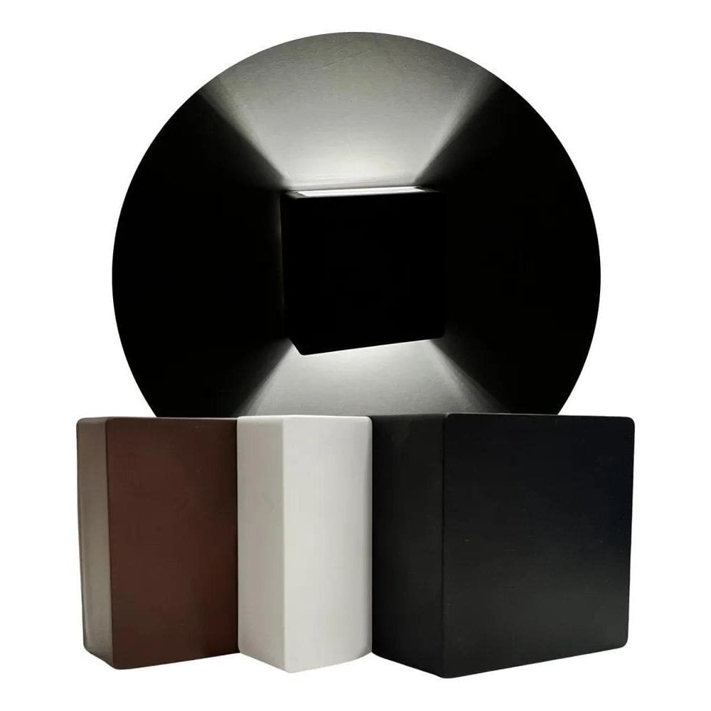 2X Arandela De Parede Lisa Slim Interna E Externa Muro Escad