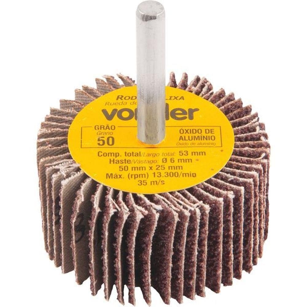 Roda De Lixa 50x25mm Com Haste G50 Vonder