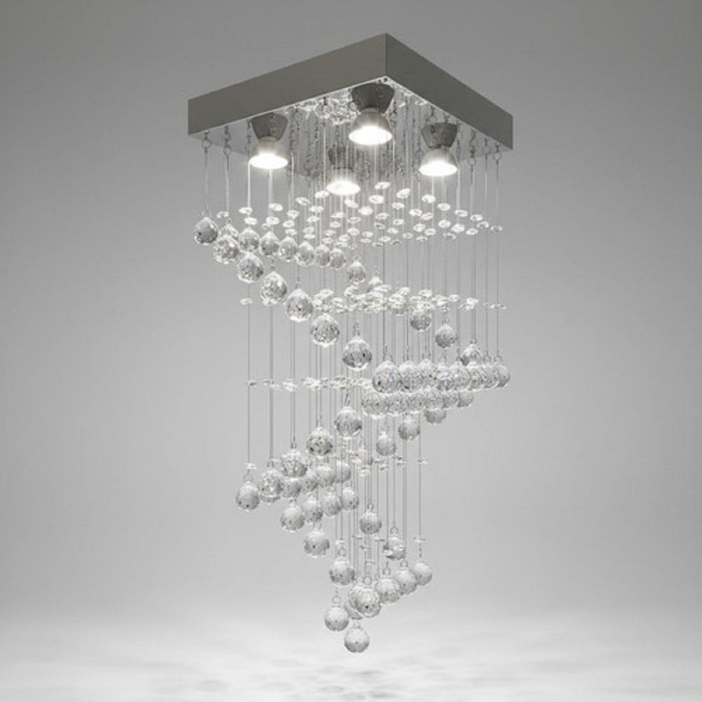 Lustre Para Sala, Corredor, Quarto, Cristal K9 Base 38x38
