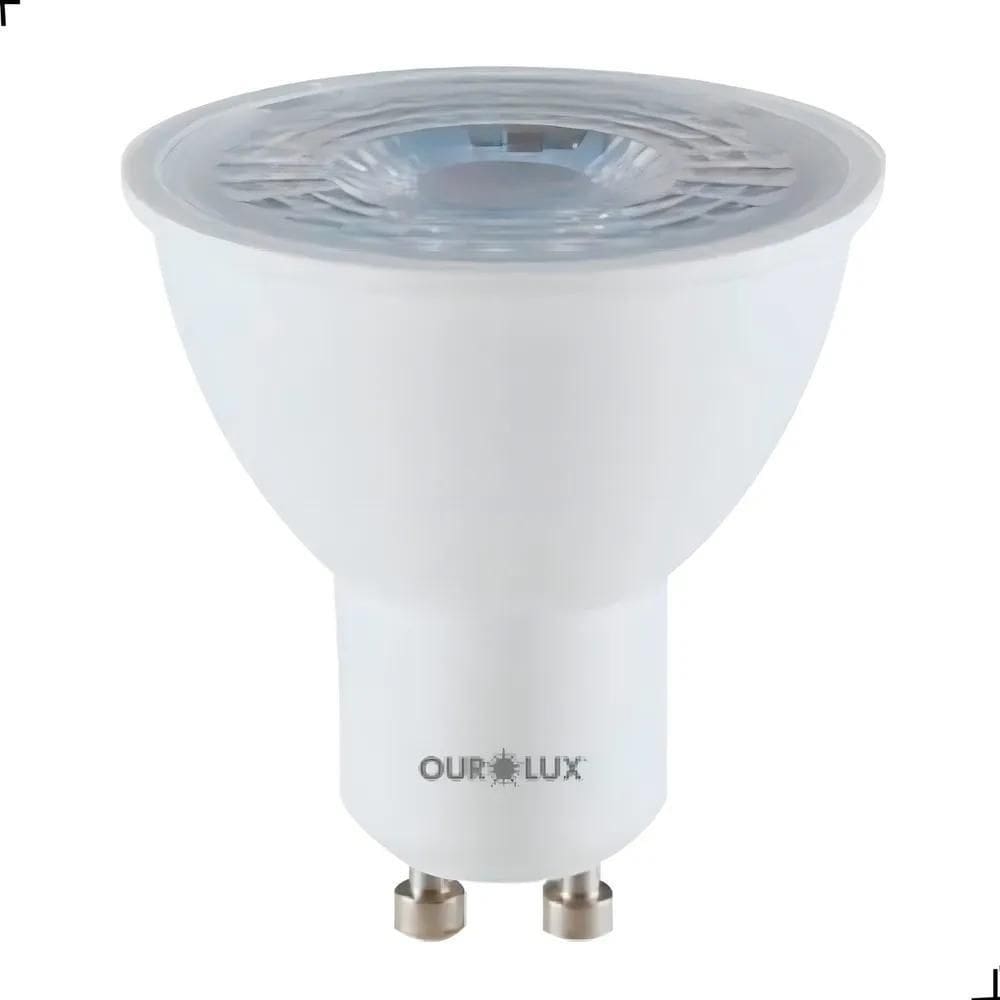 2X Lâmpada Led 6W Mr16 Dicroica Dimerizável Luz Amarela Ouro