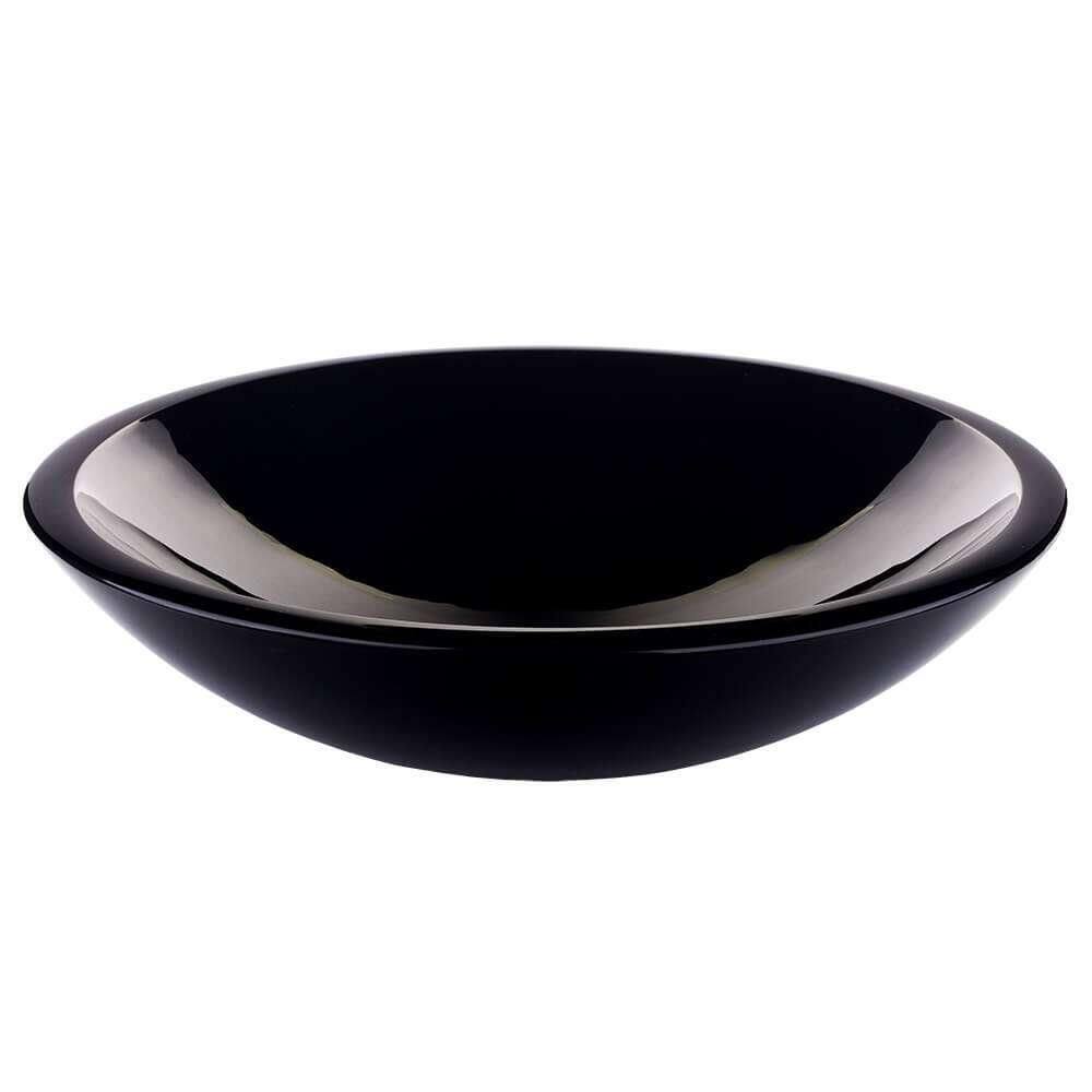 Cuba Preta Redonda Para Banheiro 35cm X 8cm