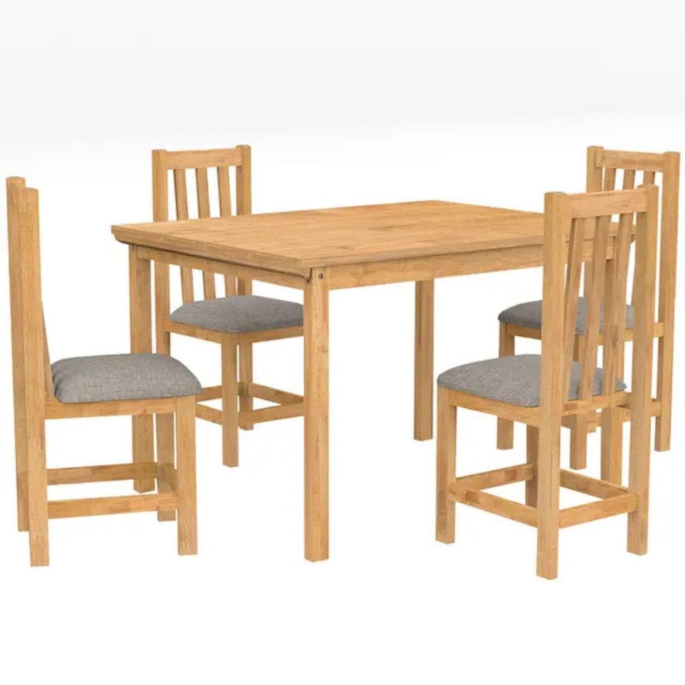 Conjunto de Mesa 4 Cadeiras 100 Madeira Maciça Itália Meneghetti