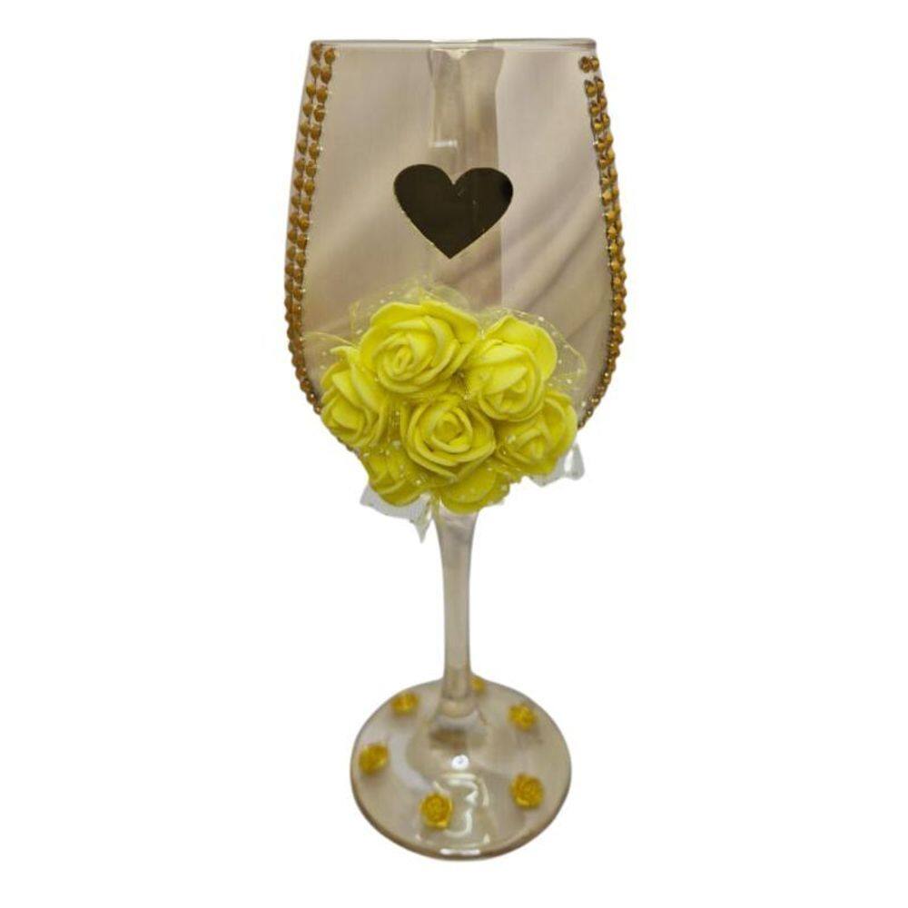 Taça De Vidro Oxum Orixá Candomblé Umbanda 490 Ml + Presente