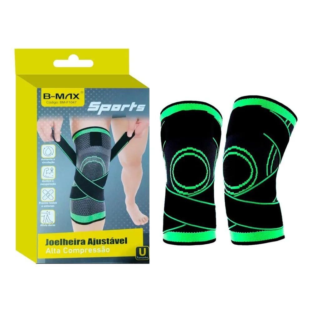 2X 02 Joelheiras Compressão Tensor Perna Crossfit Alivia Dor