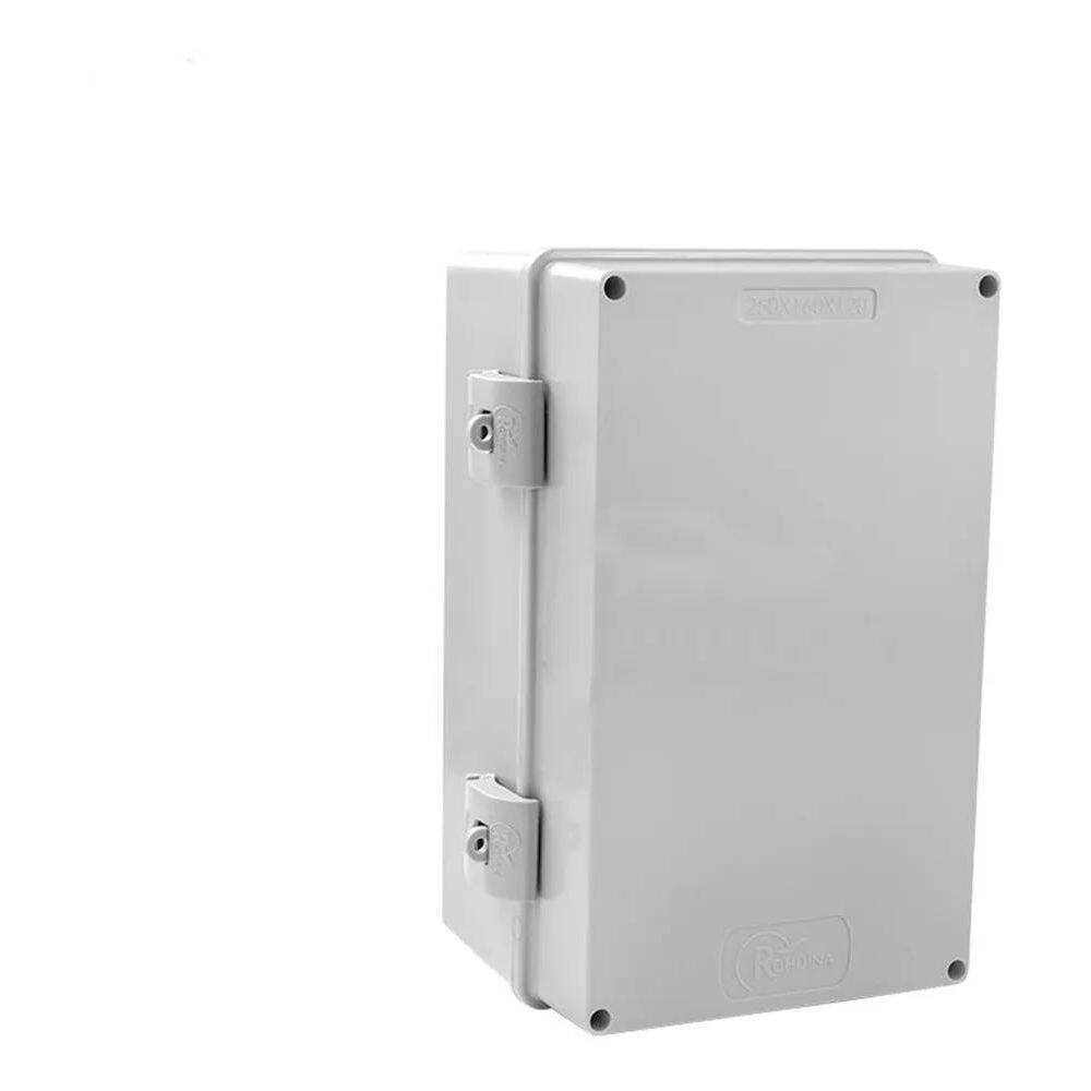 2X Caixa Standard Cinza Tampa Opaca Ip66 Rohdina 250X160X120