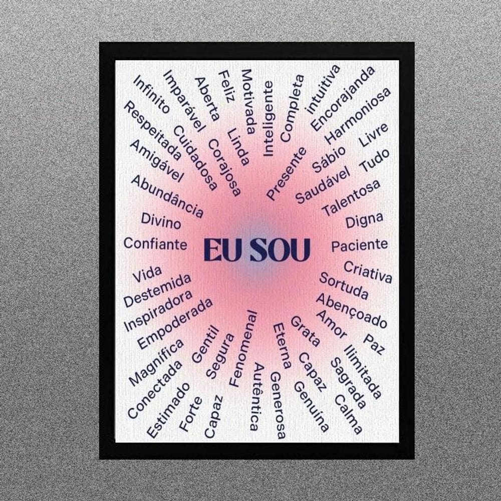 Quadro Lei Da Atração - Afirmações Eu Sou 24X18Cm