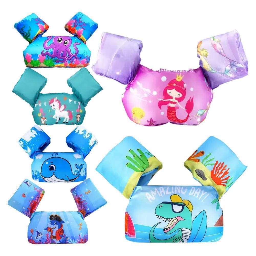 2X Colete Salva Vida Boia Infantil Braço Piscina Praia Não F
