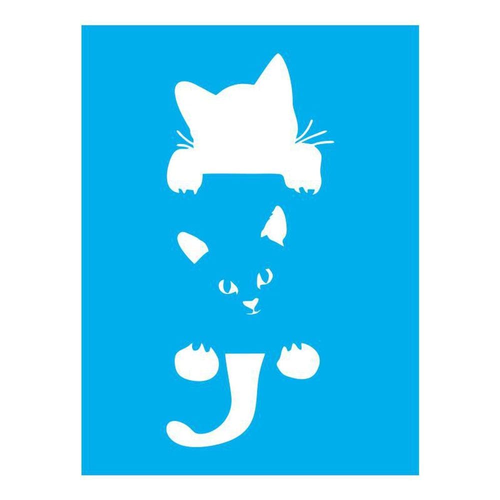 Stencil Tamako Gato Moldura - 15X20Cm - Ref 8710