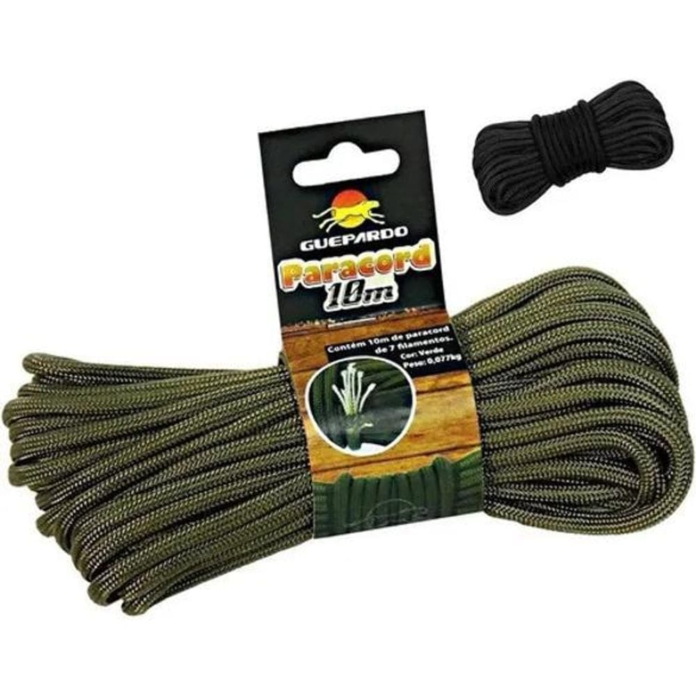 2X Paracord 550 Guepardo 10M 250Kg 7 Filamentos Cordim Corda