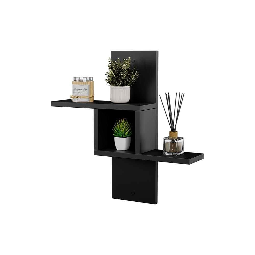Nicho Decorativo Cross Preto para Banheiro Lavabo