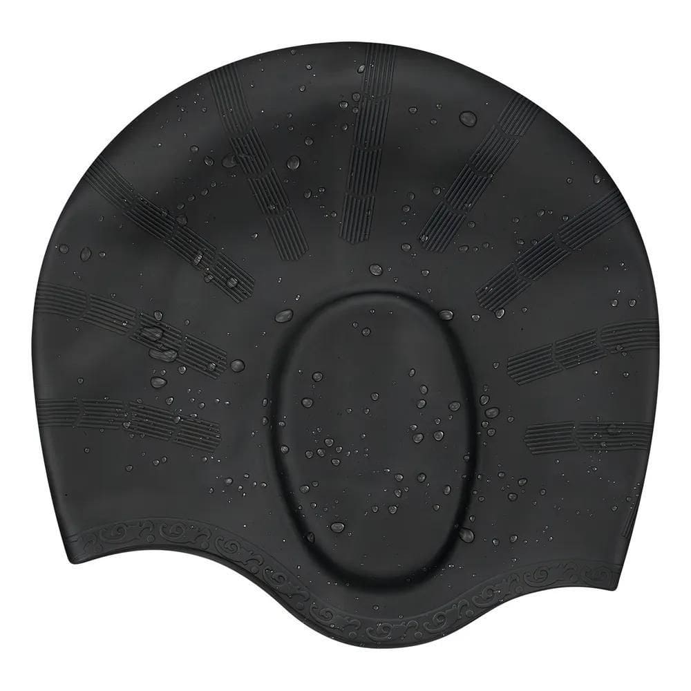 2X Touca Para Natação Cobre Orelhas Silicone Diversas Cores