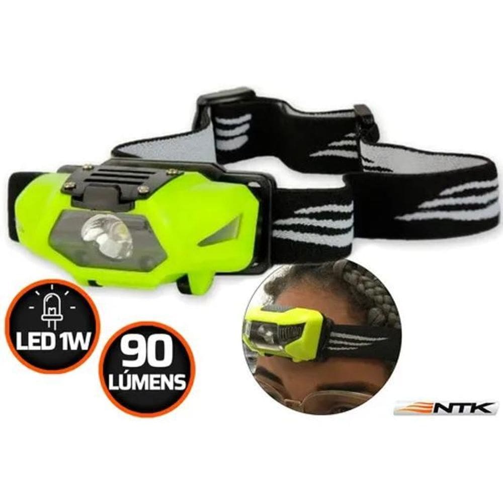 2X Lanterna De Cabeça Ntk Resistente A Água De 90 Lúmens Fij