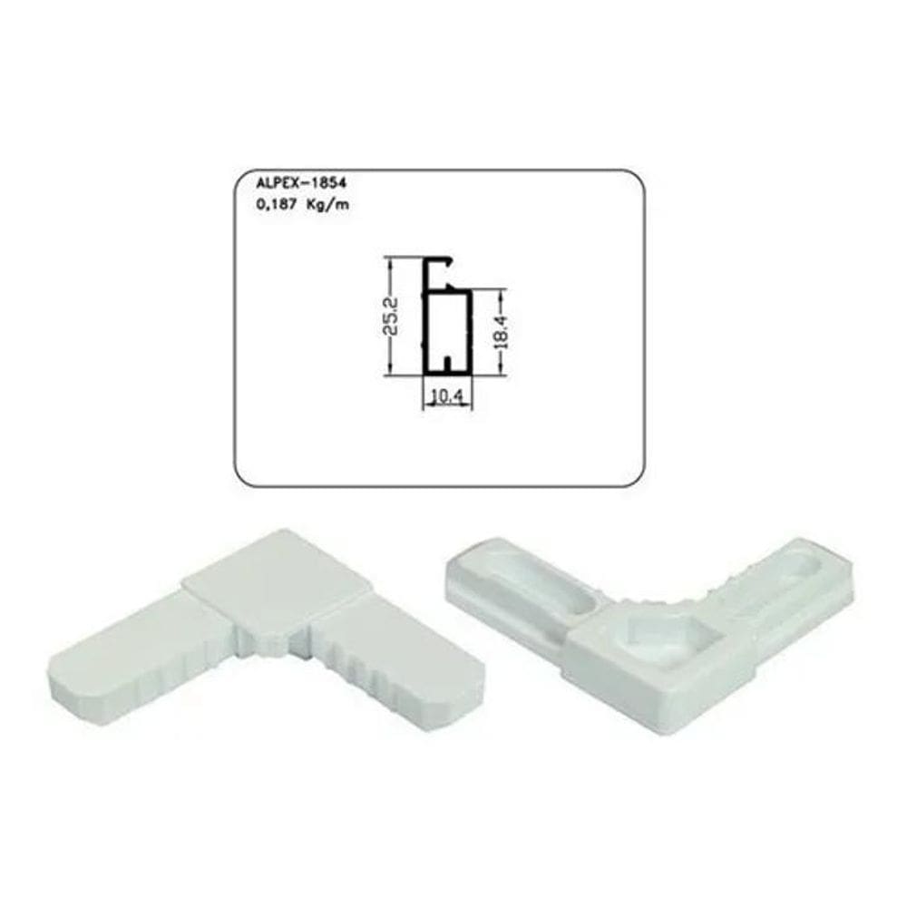 2X 4 X Cantoneira Para Perfil De Alumínio Tela Mosquiteira